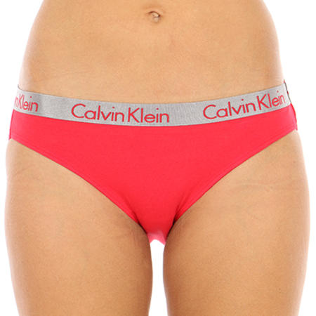 Calvin Klein Lot 3 Culottes Femme QD3589E Rose Blanc Rouge Gris