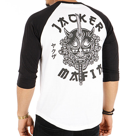 Jacker - Tee Shirt Manches Longues Oversize Yakuza Noir Blanc