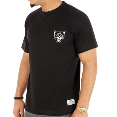 Jacker - Tee Shirt Black Cats Noir Blanc