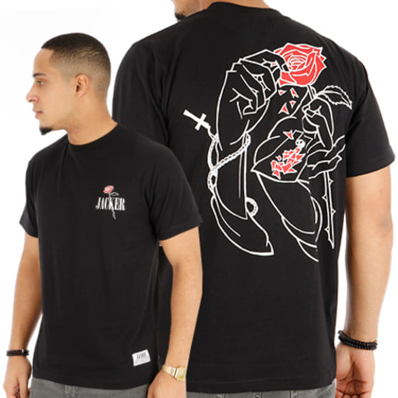 Jacker - Tee Shirt Holy Roses Noir Floral