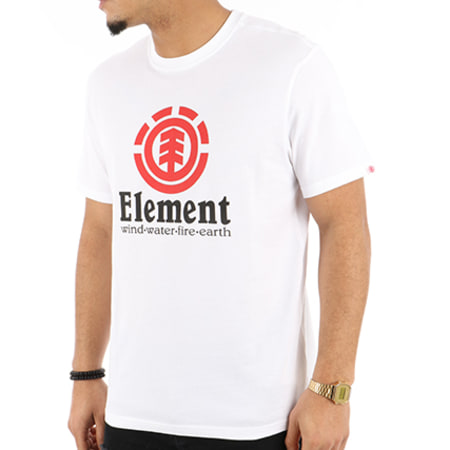Element - Tee Shirt Vertical Blanc 