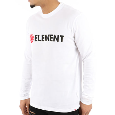 Element - Tee Shirt Manches Longues Blazin Blanc 