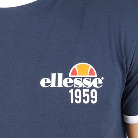 Ellesse - Tee Shirt Bande Bleu Marine