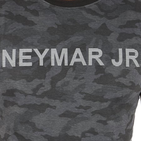 Foot - Tee Shirt Oversize Nahil Neymar Noir Camouflage Gris Anthracite 