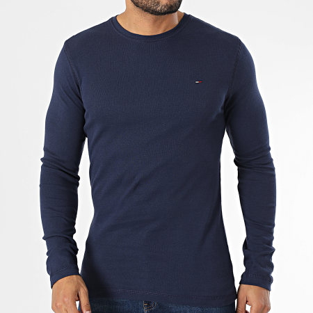 Tommy Jeans - Tee Shirt Manches Longues Original 4409 Bleu Marine