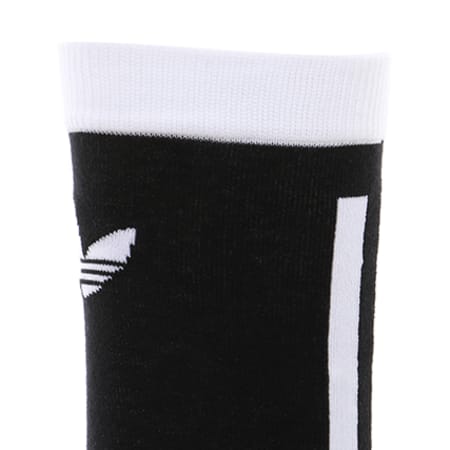 Adidas Originals - Lot De 2 Paires De Chaussettes Crew Stripe CE5710 Noir Blanc 