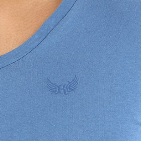 Kaporal - Lot De 2 Tee Shirts Gift Bleu Marine Gris Chiné