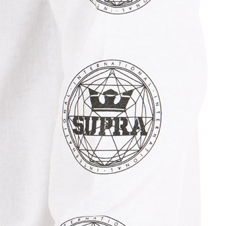 Supra - Tee shirt Manches Longues Geo 103789 Blanc Noir 