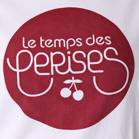 Le Temps Des Cerises - Tee Shirt Femme Red Logo Blanc Rouge