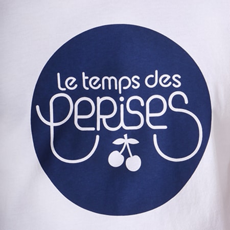 Le Temps Des Cerises - Tee Shirt Logo LTC Blanc Bleu Marine