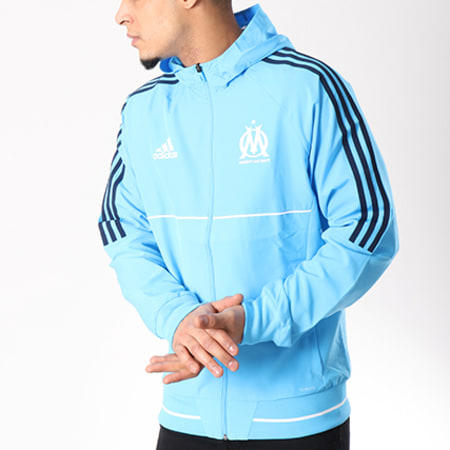 Adidas Sportswear - Coupe-Vent Premium Olympique De Marseille BK5478 Bleu Clair