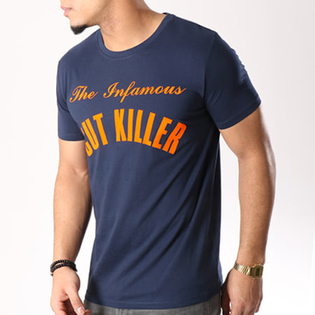 Cut Killer - Tee Shirt The Infamous Bleu Marine Orange