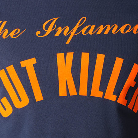 Cut Killer - Tee Shirt The Infamous Bleu Marine Orange