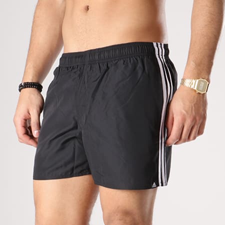 Adidas Sportswear - Short De Bain Bandes Brodées 3 Stripes CV5137 Noir