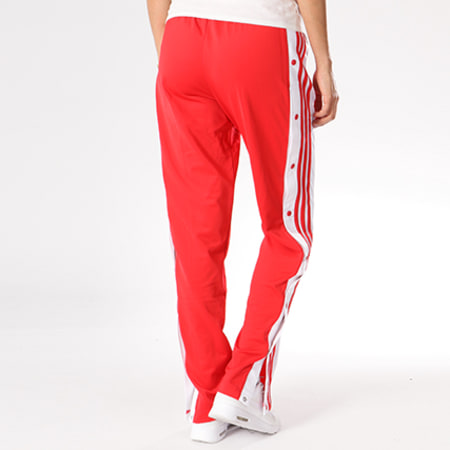 Adidas Originals - Pantalon Jogging Femme Bandes Brodées Adibreak CY4742 Rouge Blanc