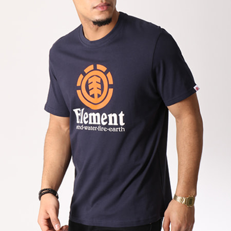 Element - Tee Shirt Vertical Bleu Marine