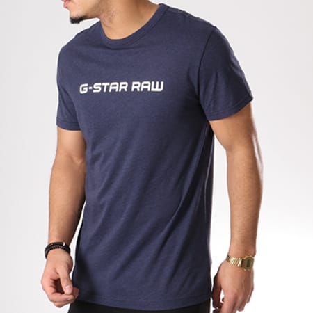 G-Star - Tee Shirt Loaq D08504-2757 Bleu Marine Chiné