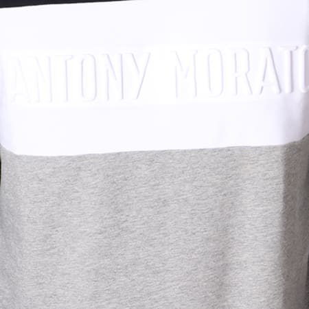 Antony Morato - Sweat Crewneck MMFL00363 Bleu Marine Blanc Gris Chiné