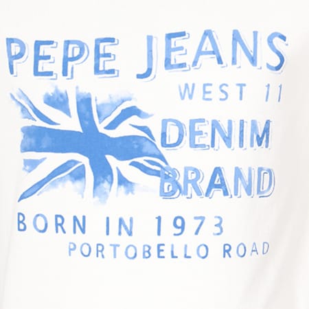 Pepe Jeans - Tee Shirt Enfant Fabio Blanc Cassé
