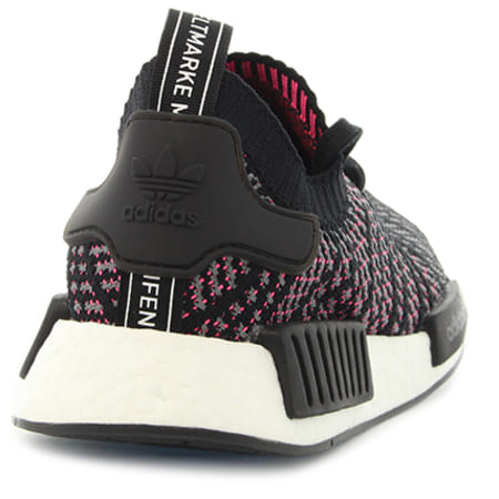 Adidas Originals - Baskets NMD R1 STLT Primeknit CQ2386 Core Black Grey Four Solar Pink