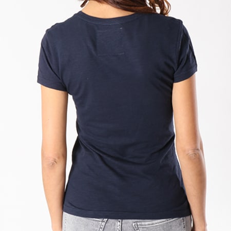 Superdry - Tee Shirt Femme Vintage Logo Ombre Entry Bleu Marine