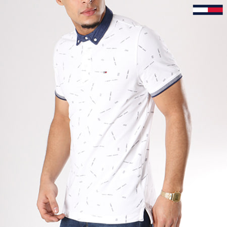 Tommy Hilfiger - Polo Manches Courtes Printed 4106 Blanc 