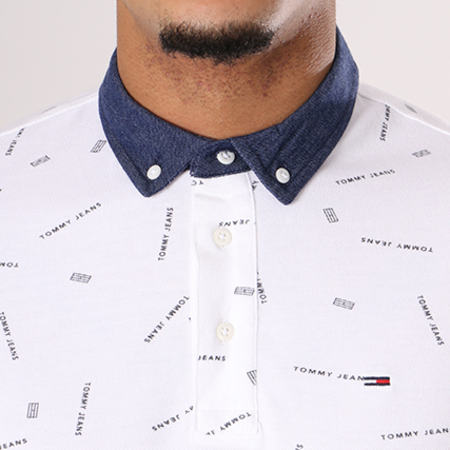 Tommy Hilfiger - Polo Manches Courtes Printed 4106 Blanc 