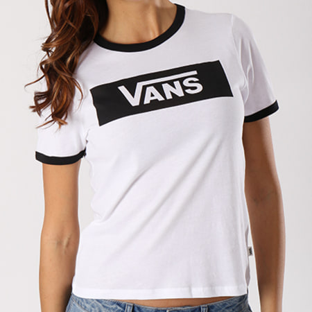 Vans - Tee Shirt Femme Open Road 3IQIYB2 Blanc Noir