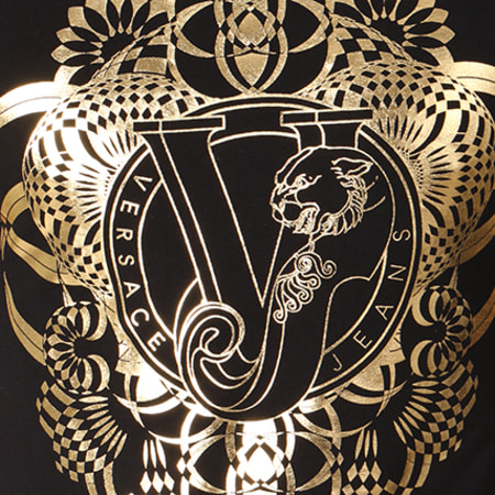 Versace Jeans Couture - Tee Shirt Print 39 Foil Noir Doré