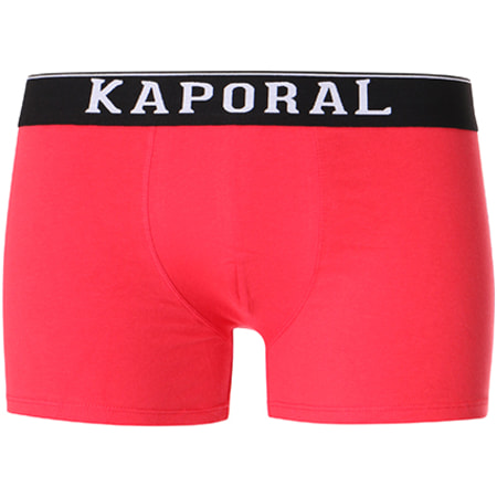 Kaporal - Lot De 3 Boxers Quad Rouge Blanc Noir