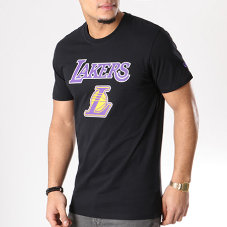 New Era - Tee Shirt Team Logo NBA Los Angeles Lakers Noir