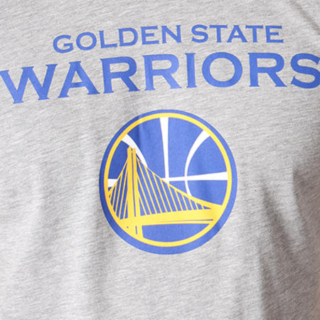 New Era - Tee Shirt Team Logo NBA Golden State Warriors Gris Chiné