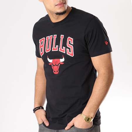 New Era - Tee Shirt Team Logo NBA Chicago Bulls Noir