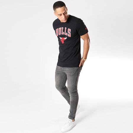 New Era - Tee Shirt Team Logo NBA Chicago Bulls Noir