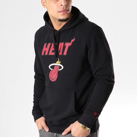 New Era - Sweat Capuche Team Logo NBA Miami Heat Noir