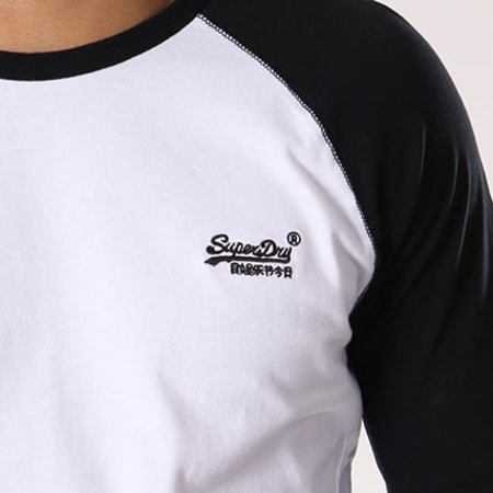Maglietta Uomo Superdry Vintage Baseball A Maniche Lunghe - Cotone Morbido, Girocollo, Stile Casual Retrò