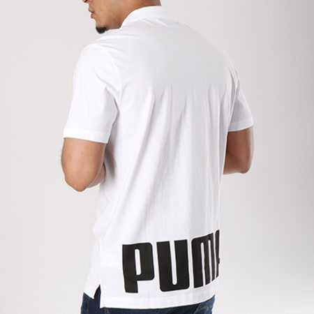 Puma - Polo Manches Courtes Rebel Print 850072 02 Blanc