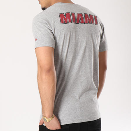 New Era - Tee Shirt Miami Heat Off Chest Back 11530744 Gris Chiné