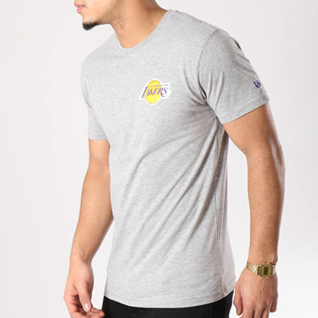New Era - Tee Shirt Los Angeles Lakers Off Chest Back 11530745 Gris Chiné