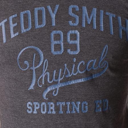 Teddy Smith - Tee Shirt Tidak Gris Anthracite Chiné