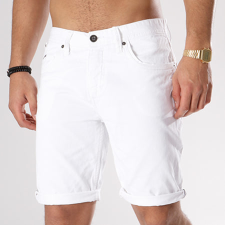 Crossby - Short Jean Mate Blanc