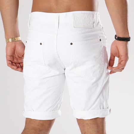 Crossby - Short Jean Mate Blanc