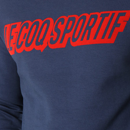 Le Coq Sportif - Sweat Crewneck Bande Brodée Inspi Football 1810658 Bleu Marine