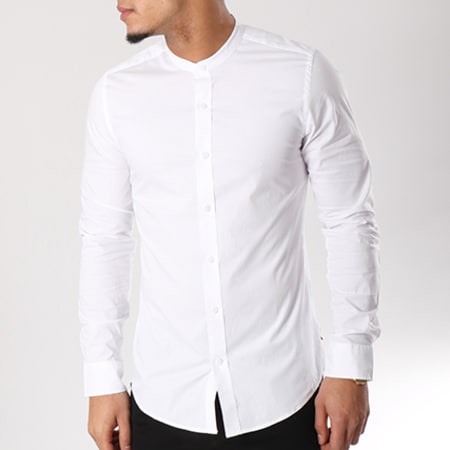 Only And Sons - Chemise Manches Longues Alfredo Manderine Noos Blanc 