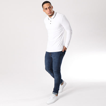 Selected - Polo Manches Longues Gio Blanc 