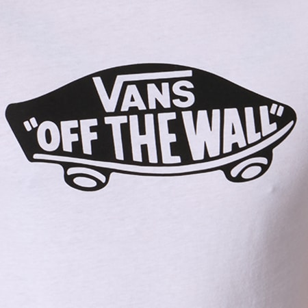 Vans - Tee Shirt Vans Off The Wall VJAYYB2 Blanc Noir