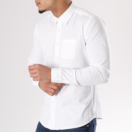 Crossby - Chemise Manches Longues Josh Blanc 