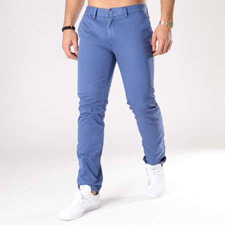Crossby - Pantalon Chino Combine Bleu Electrique