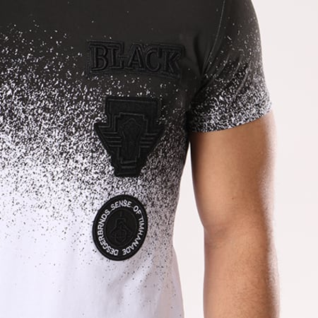 Terance Kole - Tee Shirt Oversize Patchs Brodés 98041 Noir Blanc