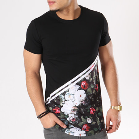 Terance Kole - Tee Shirt Oversize 96068 Noir Floral